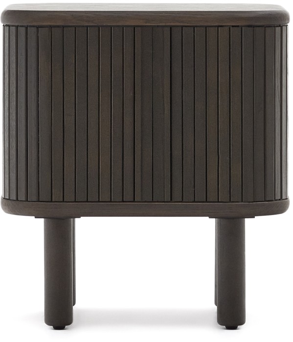 Mailen Прикроватная тумбочка из ясеневого шпона с темной отделкой 50 x 55 см