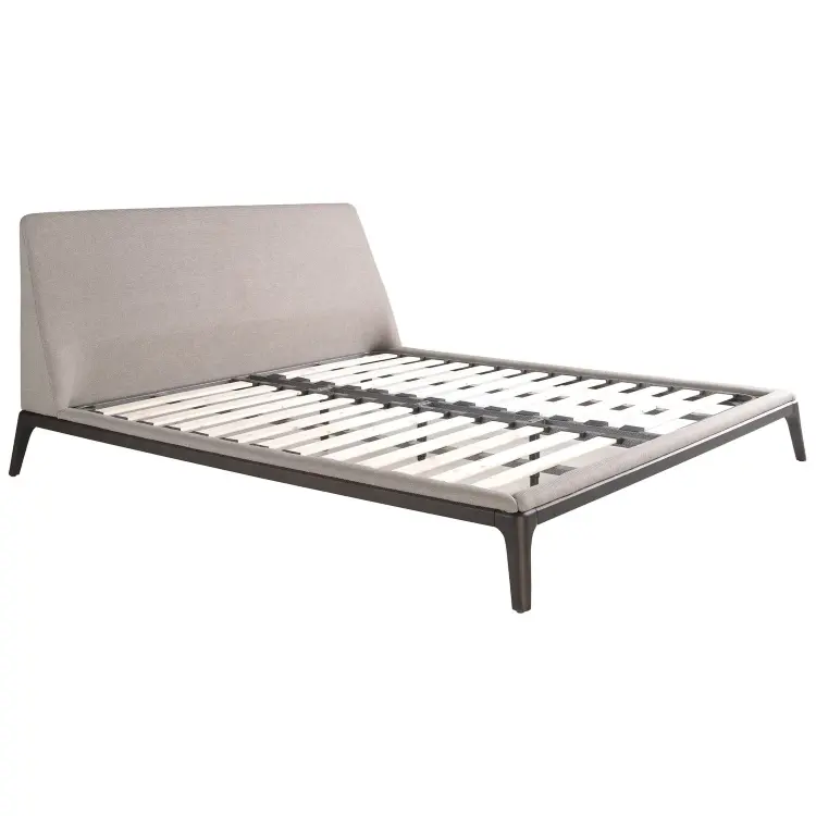 Кровать 7155/GC2223 из серой ткани