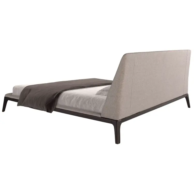 Кровать 7155/GC2223 из серой ткани