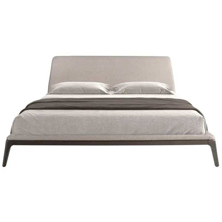 Кровать 7155/GC2223 из серой ткани