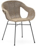 Стул Eltiera из искусственного ротанга с черной стальной конструкцией