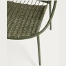 Уличный стул Atrani из оцинкованной стали и зеленой веревки