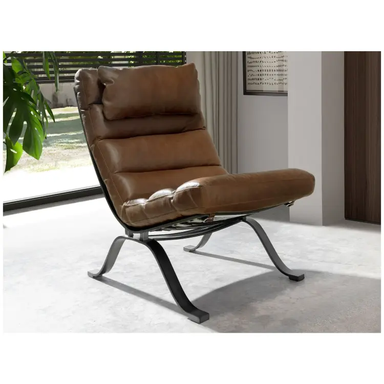 Кресло из темно-коричневой кожи модель 5161