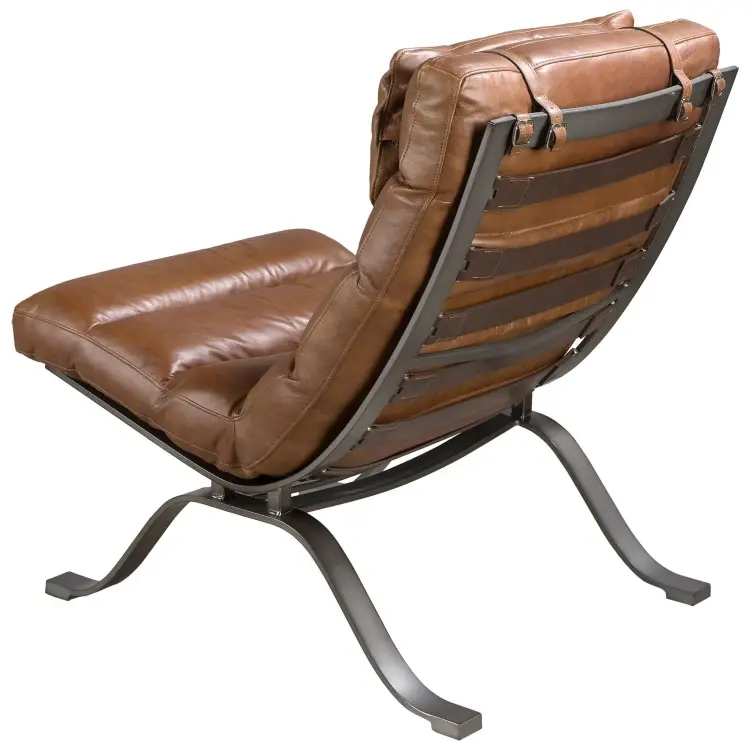 Кресло из темно-коричневой кожи модель 5161