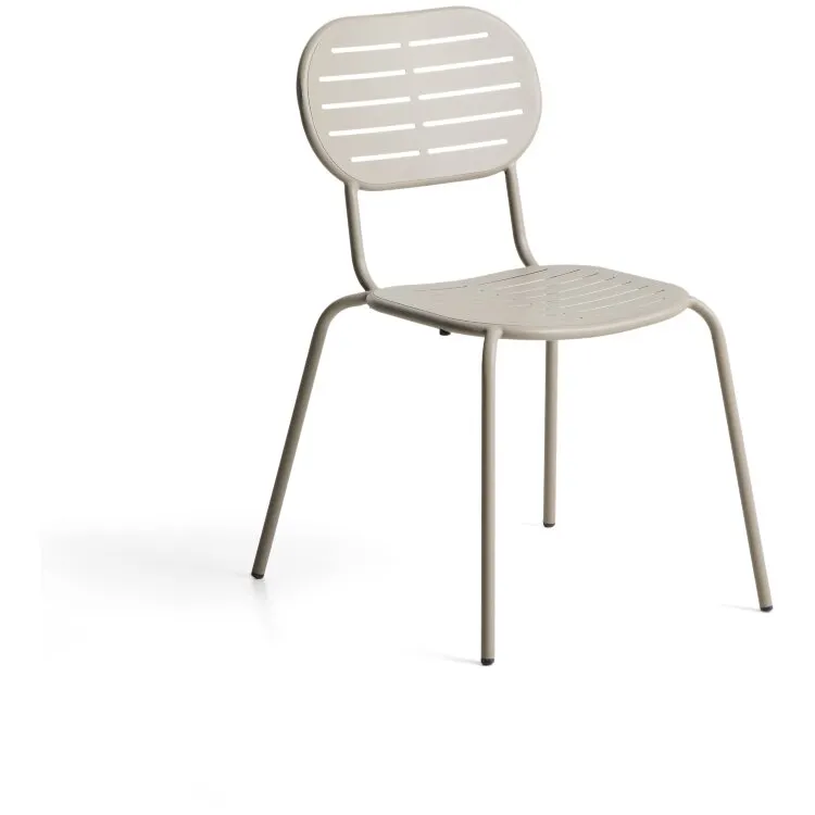 Уличный стул Brai из оцинкованной стали бежевого цвета
