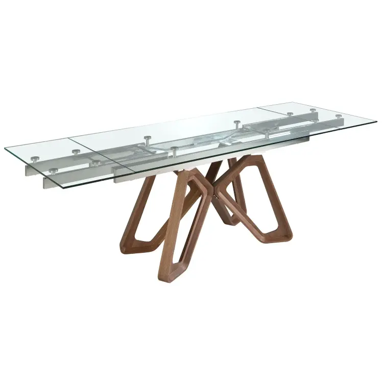 Раздвижной обеденный стол 1122/MC22078DT из закаленного стекла 160/200/240 х 90
