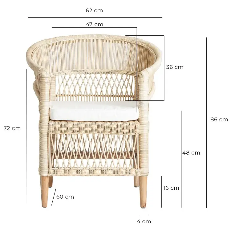 Кресло Elna натуральный цвет