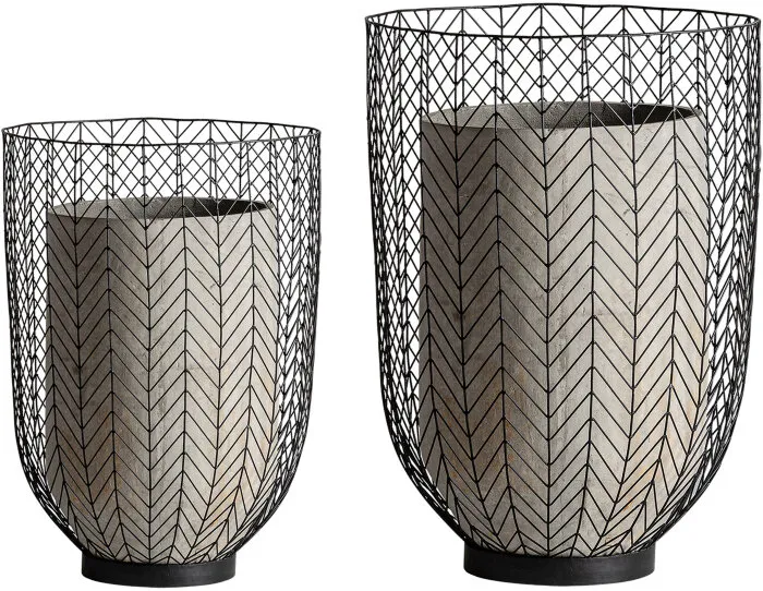 Набор из 2-х кашпо Plisse Metal