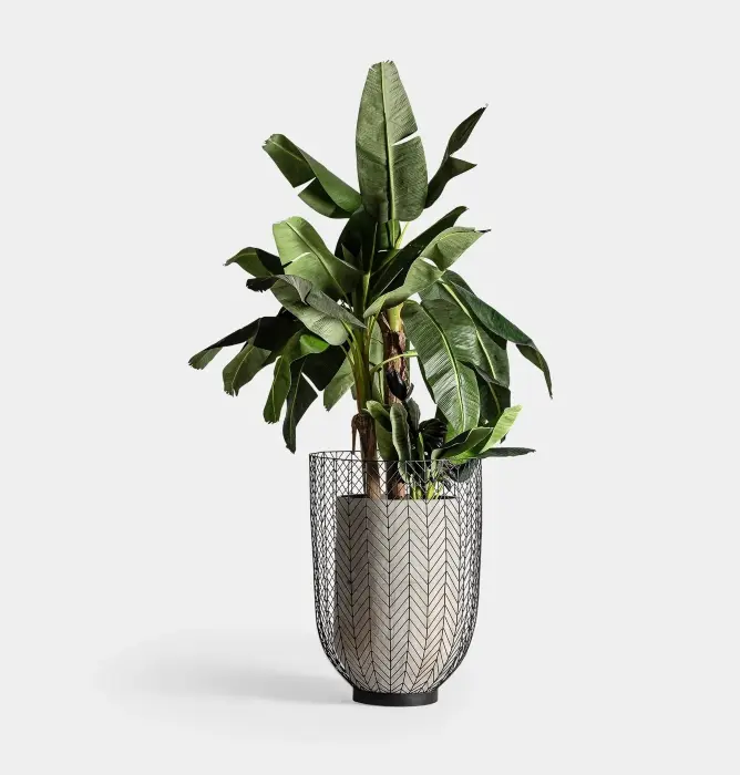 Набор из 2-х кашпо Plisse Metal