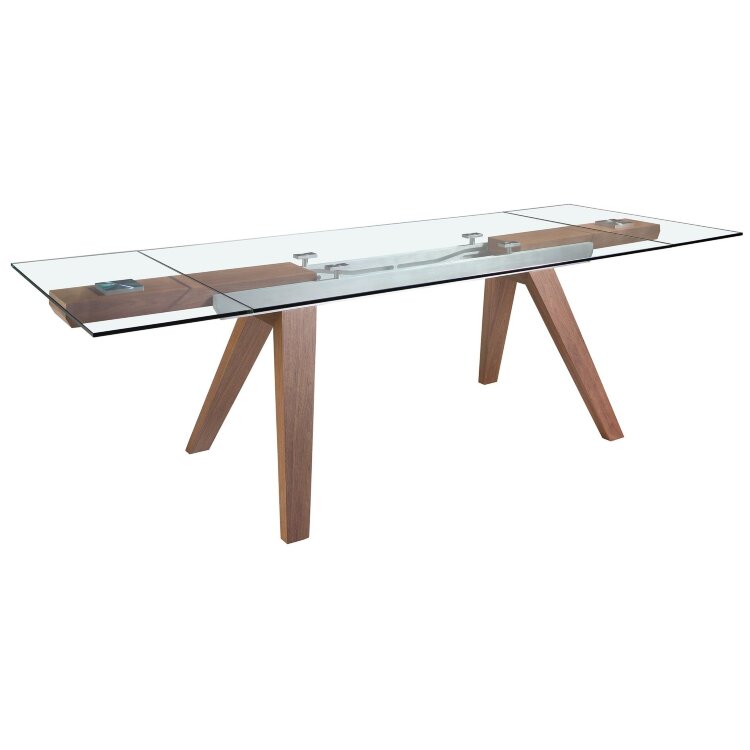 Раздвижной обеденный стол 1131/DT766 из закаленного стекла