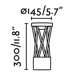Ландшафтный светильник Twist темно-серый низкий