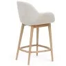 Полубарный стул Konna бежевого цвета с ножками из массива ясеня в светлой отделке, 65 см