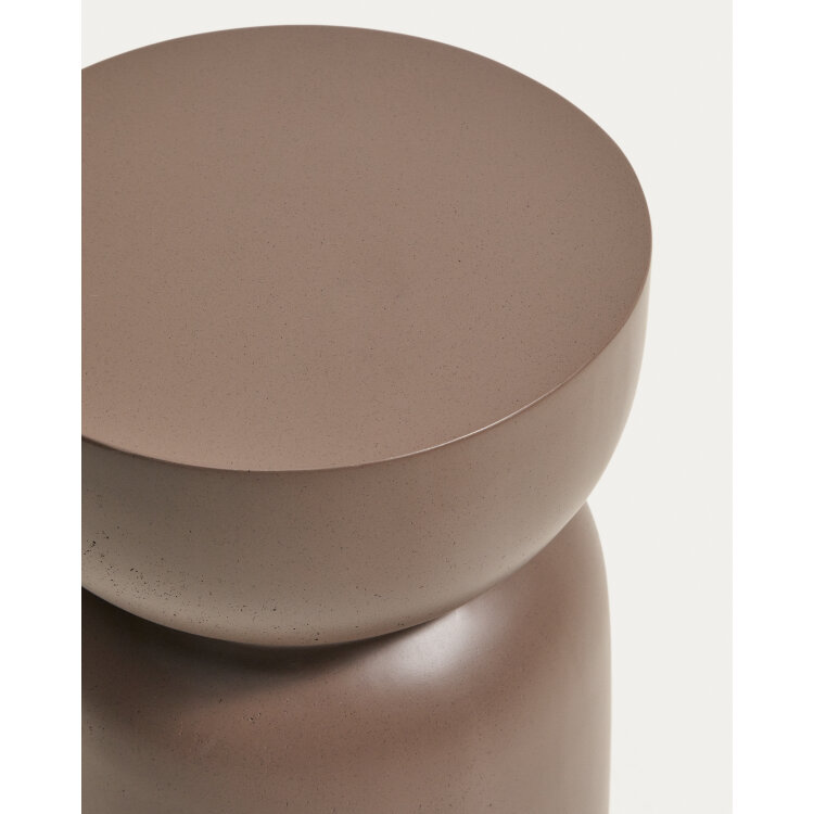 Уличный столик Garbet из коричневого бетона, диаметр 30 см