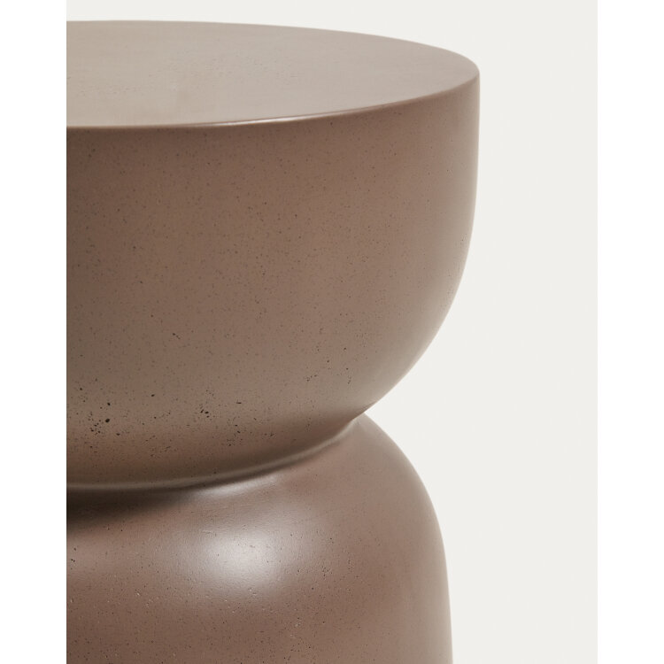 Уличный столик Garbet из коричневого бетона, диаметр 30 см