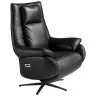 Кресло-реклайнер поворотное 5124/A1167-T541040 черное кожаное