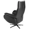Кресло-реклайнер поворотное 5124/A1167-T541040 черное кожаное