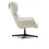 Zalina Вращающееся кресло с подлокотниками из белой ткани букле