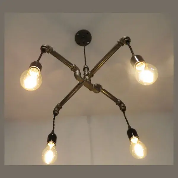 Люстра Crossed Industrial Water Pipe