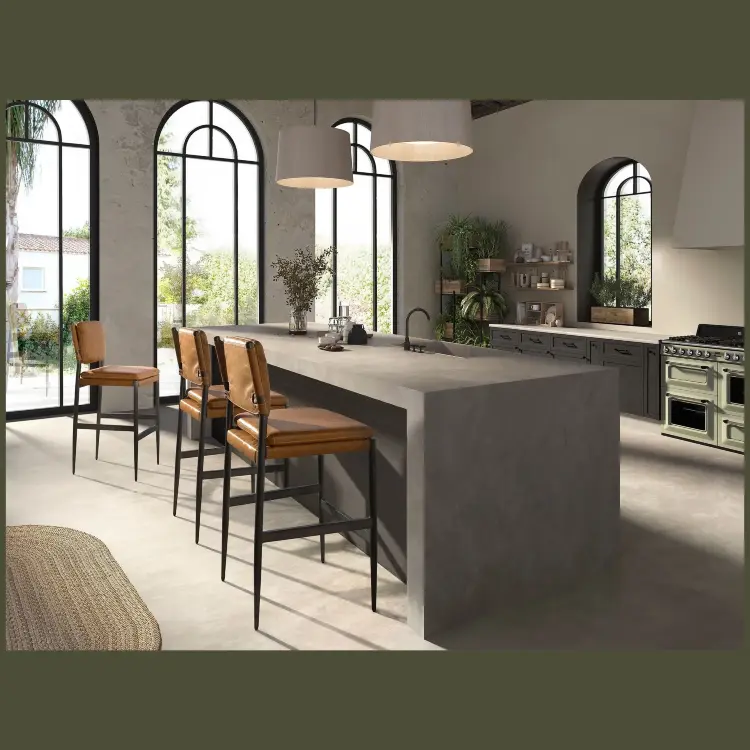 Барный стул 4167 из коричневой кожи