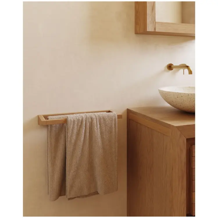 Kenta Вешалка для полотенец из массива тика 40 x 5 см