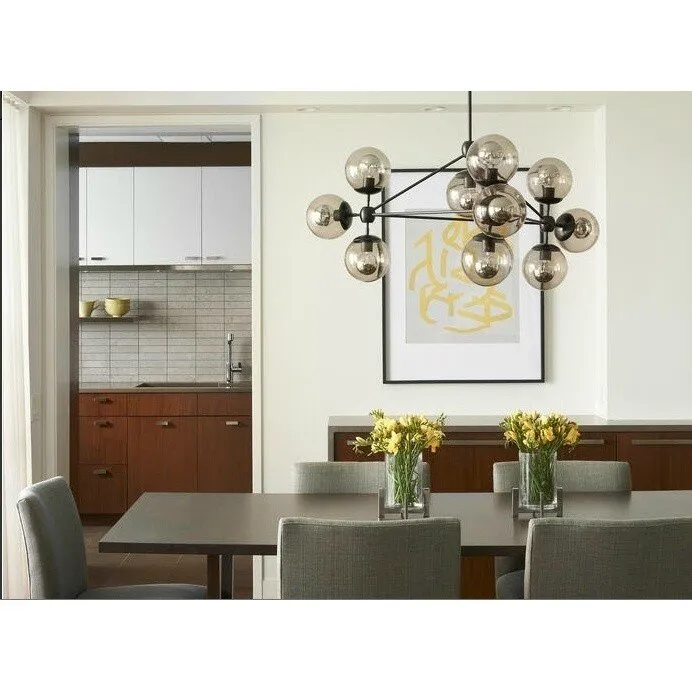Люстра Modo Chandelier 10 Globes Black