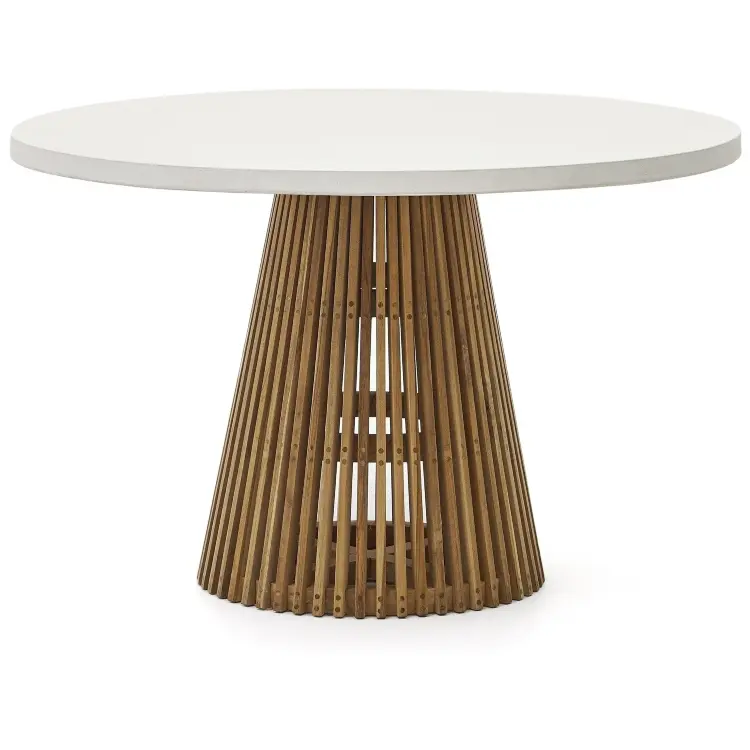 Alcaufar Круглый уличный стол из массива тикового дерева