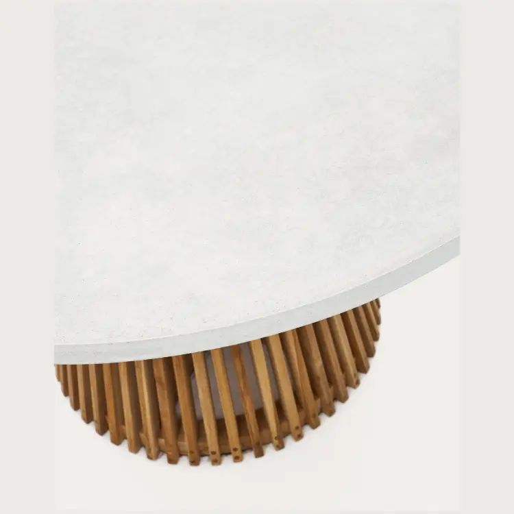 Alcaufar Круглый уличный стол из массива тикового дерева