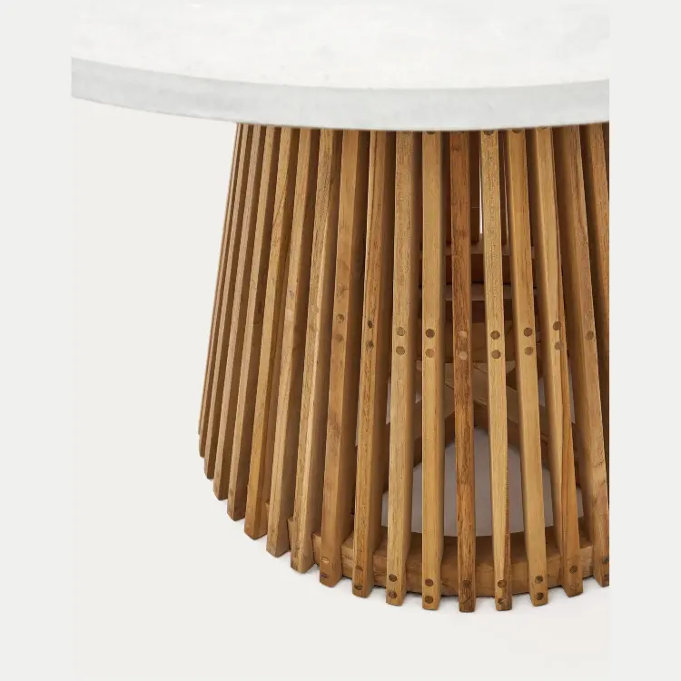 Alcaufar Круглый уличный стол из массива тикового дерева