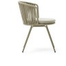 Saconca Садовый стул из шнура и стали с бежевой окраской