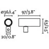 CLAP Прожектор уличный черный LED 6W 2700K 38°