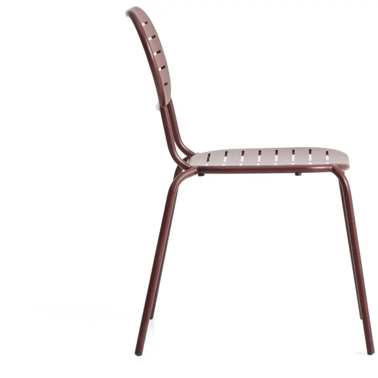 Уличный стул Brai из оцинкованной стали бордового цвета