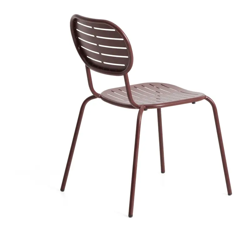 Уличный стул Brai из оцинкованной стали бордового цвета
