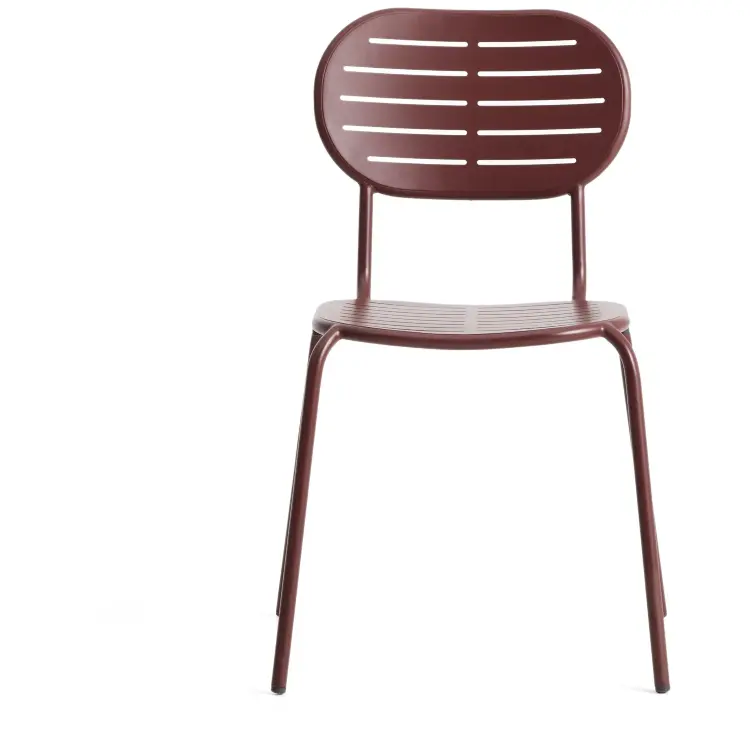 Уличный стул Brai из оцинкованной стали бордового цвета