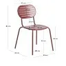 Уличный стул Brai из оцинкованной стали бордового цвета