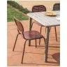 Уличный стул Brai из оцинкованной стали бордового цвета
