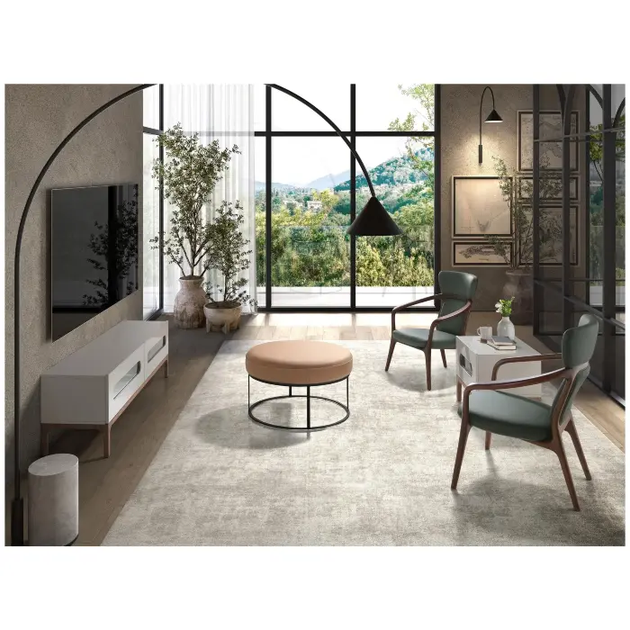 Банкетка из коричневой кожи 5190