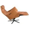 Вращающееся кресло из коричневой кожи модель 5137