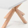 Стол Arya 200x100 белый со стальными ножками под дерево