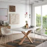 Стол Arya 200x100 белый со стальными ножками под дерево