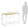 Письменный стол Lisbet 120x60 металл белый