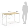 Письменный стол Lisbet 120x60 металл белый