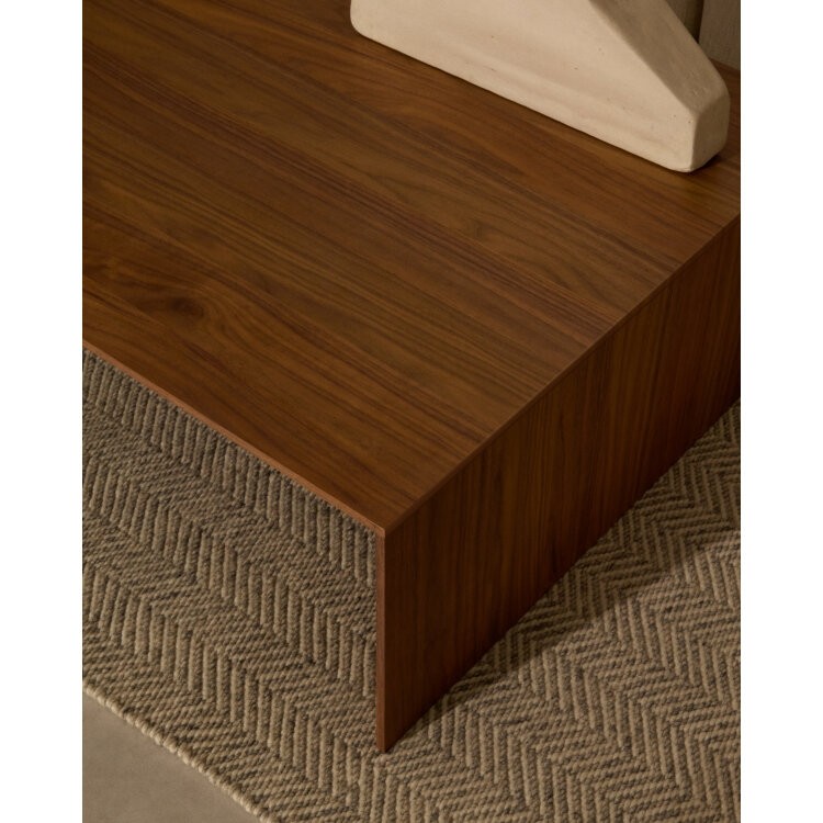 Litto Журнальный столик из шпона ореха натурального цвета 140 x 70 см