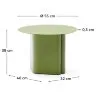 Столик Arvin из железа зеленого цвета Ø 55 см