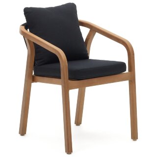 Malaret Стул из массива эвкалипта и черного шнура