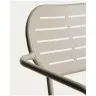 Уличный стул Brai с подлокотниками из оцинкованной стали бежевого цвета