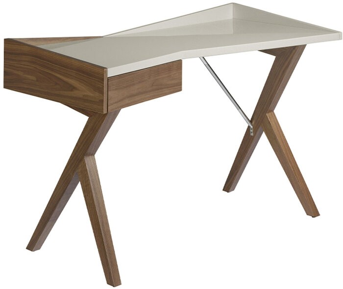 Стол Comodidad орех / жемчужный лак W1010OT /3018 Ral 7035