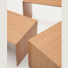 Litto Комплект из 3-х столиков из дубового шпона с отделкой натурального цвета