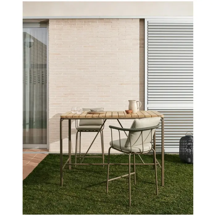 Salguer Барный стул из веревки и стали окрашенный в коричневый цвет