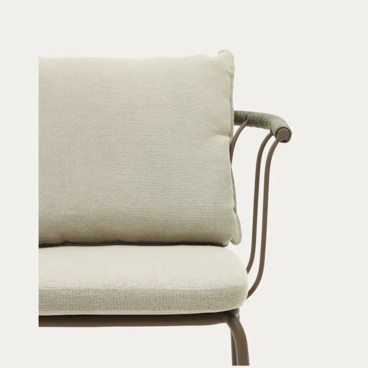 Salguer Барный стул из веревки и стали окрашенный в коричневый цвет