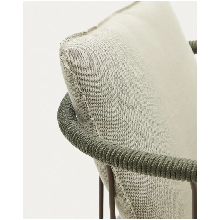 Salguer Барный стул из веревки и стали окрашенный в коричневый цвет